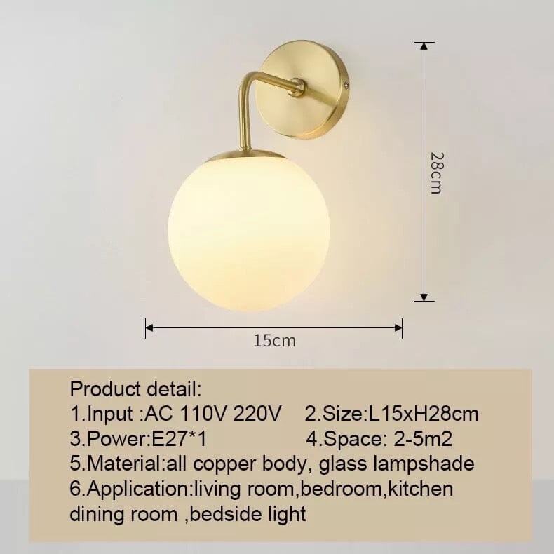 Orionis Ball-Wall Lamp – Illuminate Your Space with Elegant Simplicity