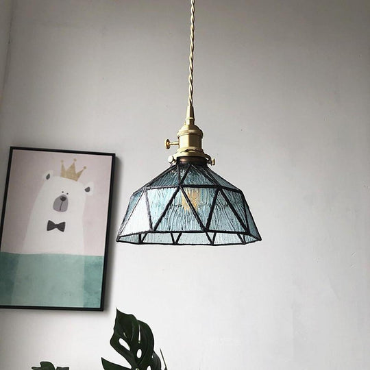 Lantern Industrial Glass Metal Pendant Light
