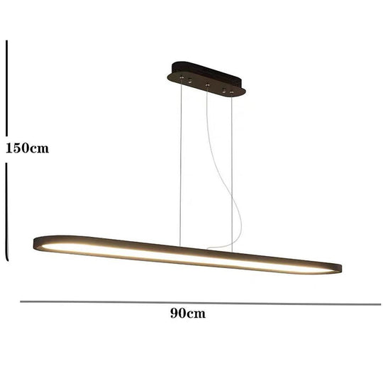 Black White Coffee Oval Shaped LED Modern Ceiling Lights Pendant Lights