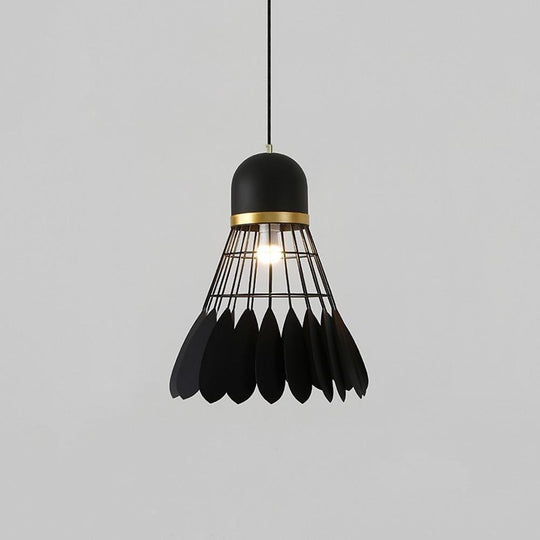 1 Bulb Industrial Pendant Lamp Metal Mini Geometric Kitchen Lighting