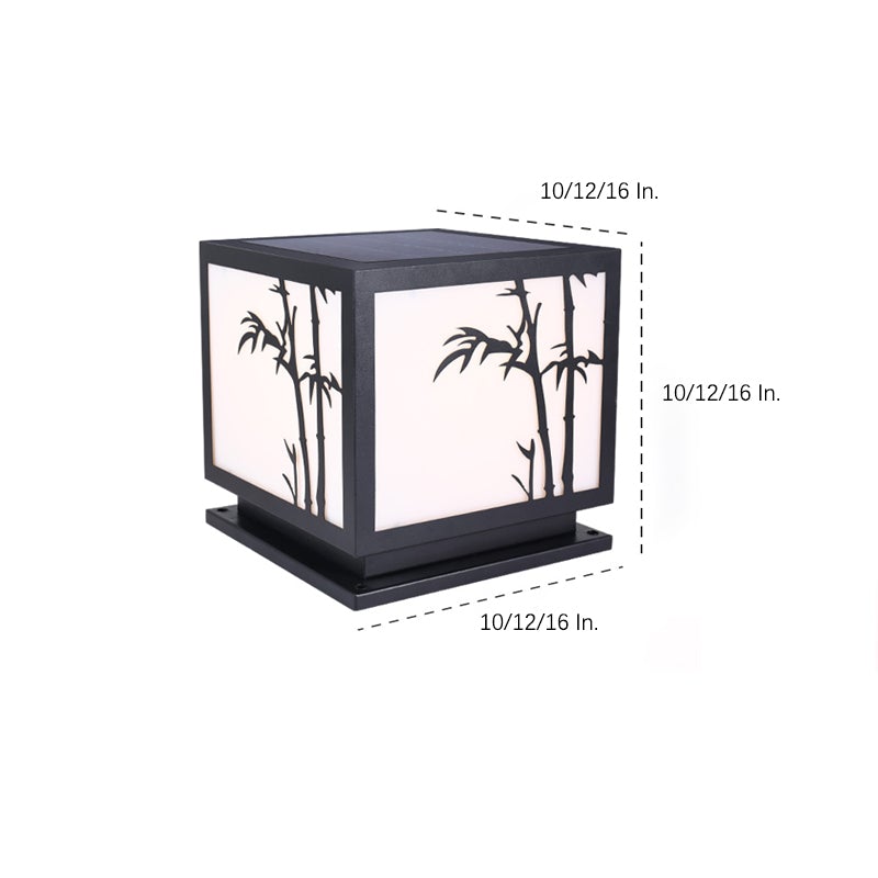 Geometric Acrylic Waterproof LED Modern Solar Outdoor Pillar Lamp