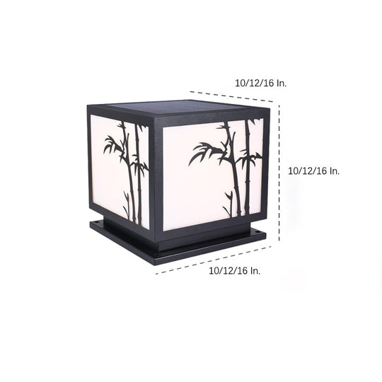 Geometric Acrylic Waterproof LED Modern Solar Outdoor Pillar Lamp