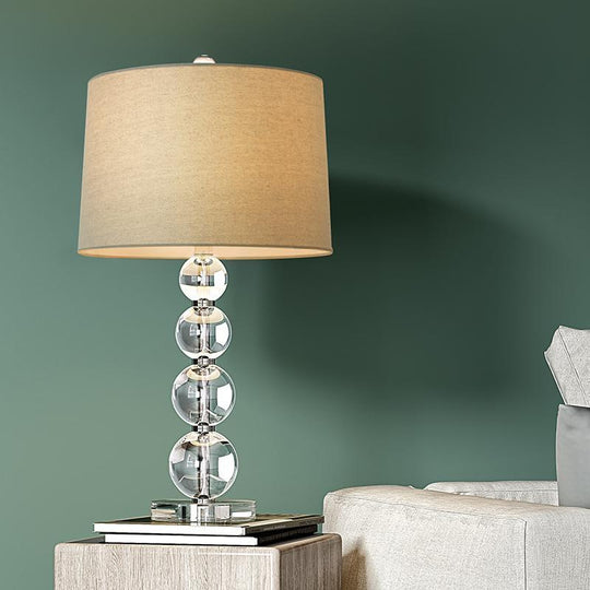 20.5 inch Light-Through Stacked Spheres Crystal Table Lamp