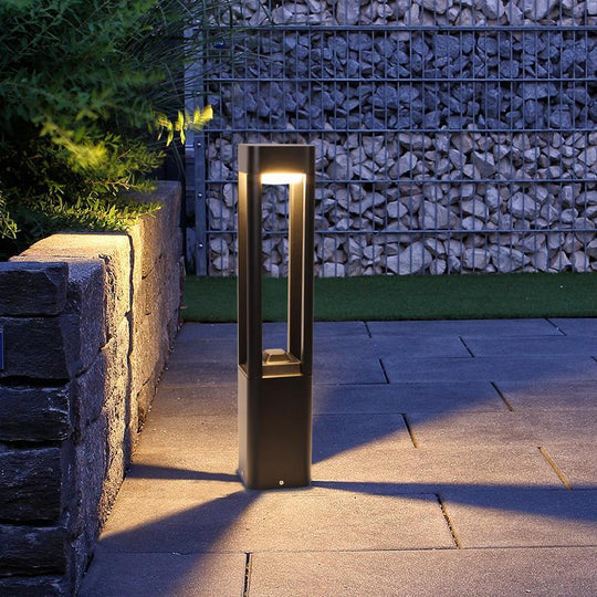 Quadruple-Sided Aluminum LED Bollard Lights with Open Design