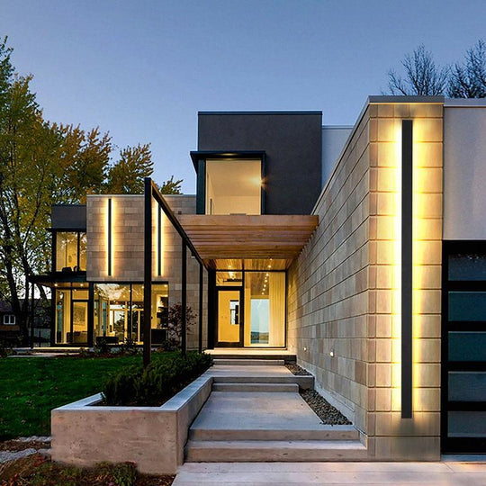 Long LED Linear Lights Dimmable RGB Black Minimalist Wall Lights