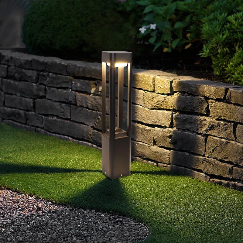 Quadruple-Sided Aluminum LED Bollard Lights with Open Design