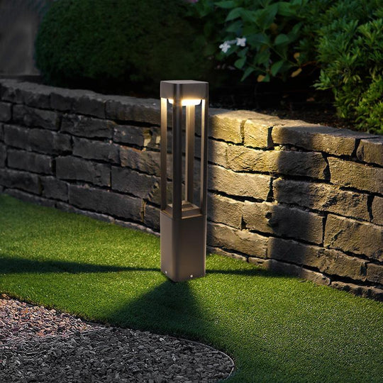 Quadruple-Sided Aluminum LED Bollard Lights with Open Design