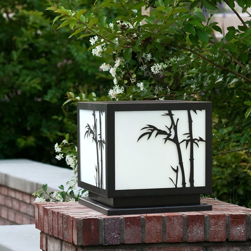 Geometric Acrylic Waterproof LED Modern Solar Outdoor Pillar Lamp