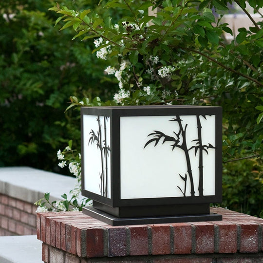 Geometric Acrylic Waterproof LED Modern Solar Outdoor Pillar Lamp