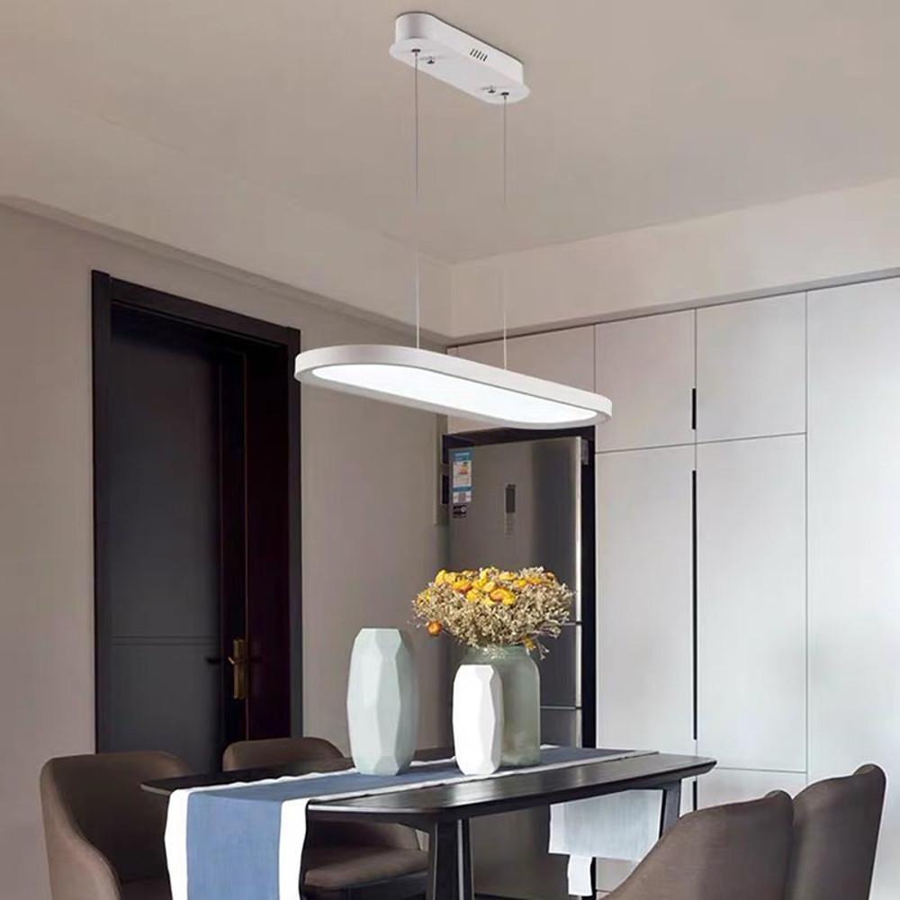 Black White Coffee Oval Shaped LED Modern Ceiling Lights Pendant Lights