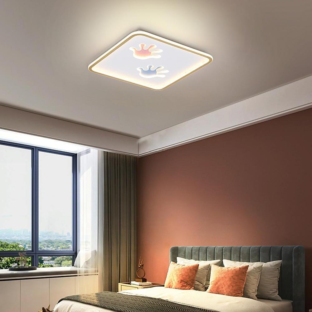 Round Hands Image LED Nordic Flush Mount Ceiling Light