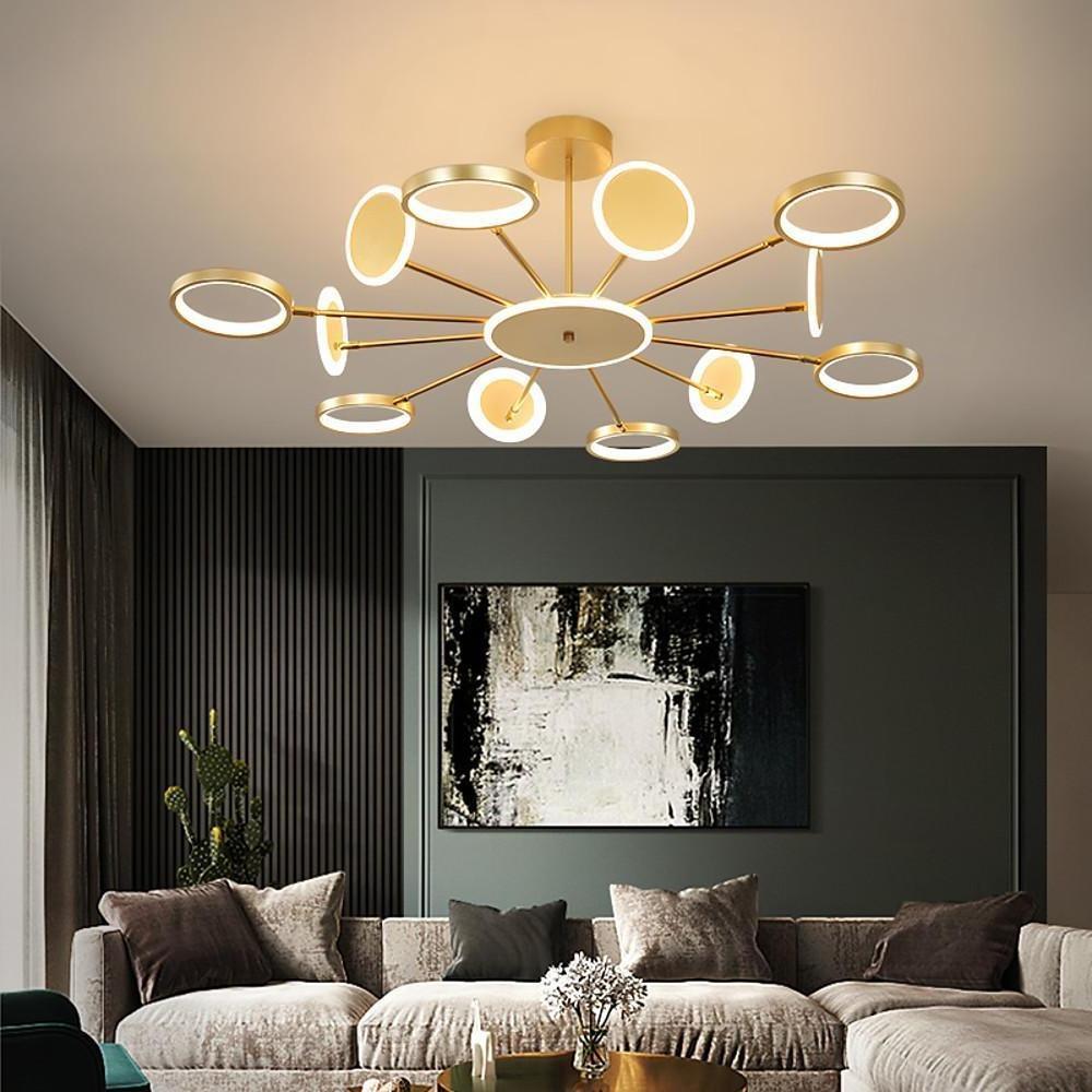 Multi-Circle Acrylic Aluminum LED Pendant Chandelier