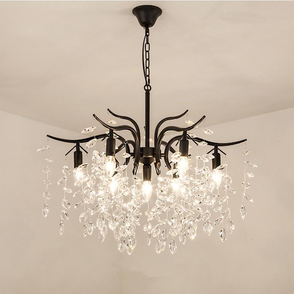 Antique Crystal 7-Light LED Artistic Chandelier for Kitchen Island Lighting