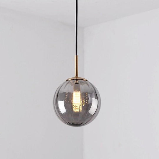Ball-Shaped Electroplated Glass LED Modern Pendant Light