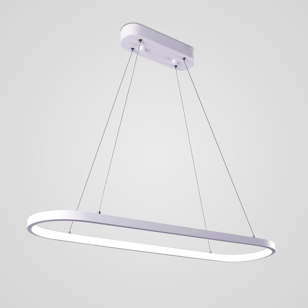 Rectangular Curves Metal LED Modernist Pendant Light