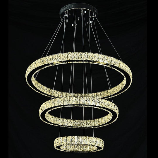 Geometrical Design Circle LED Crystal Chandelier