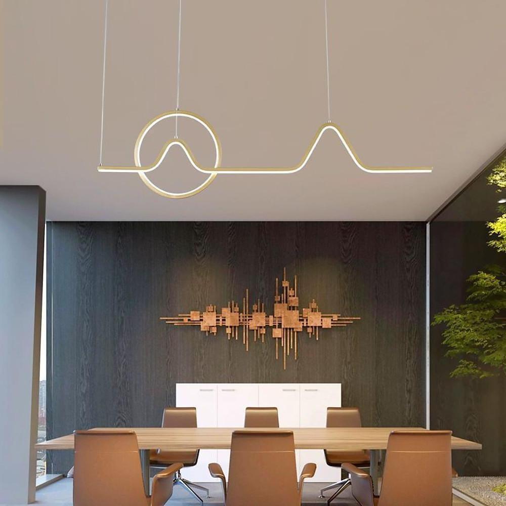 Minimalist Waves & Circles Design Modern LED Pendant Light