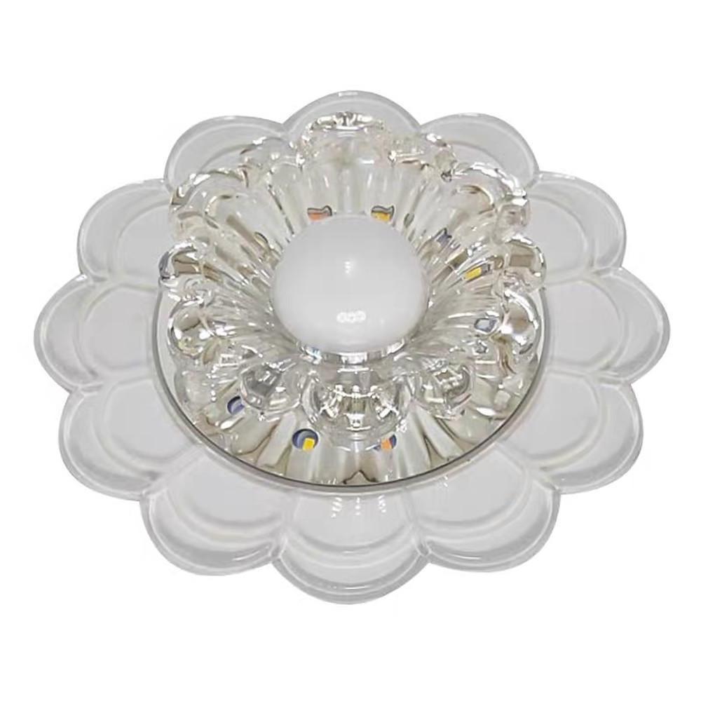 Flower Effect Crystal Metal LED Flush Mount Ceiling Light for Kids and Entryway