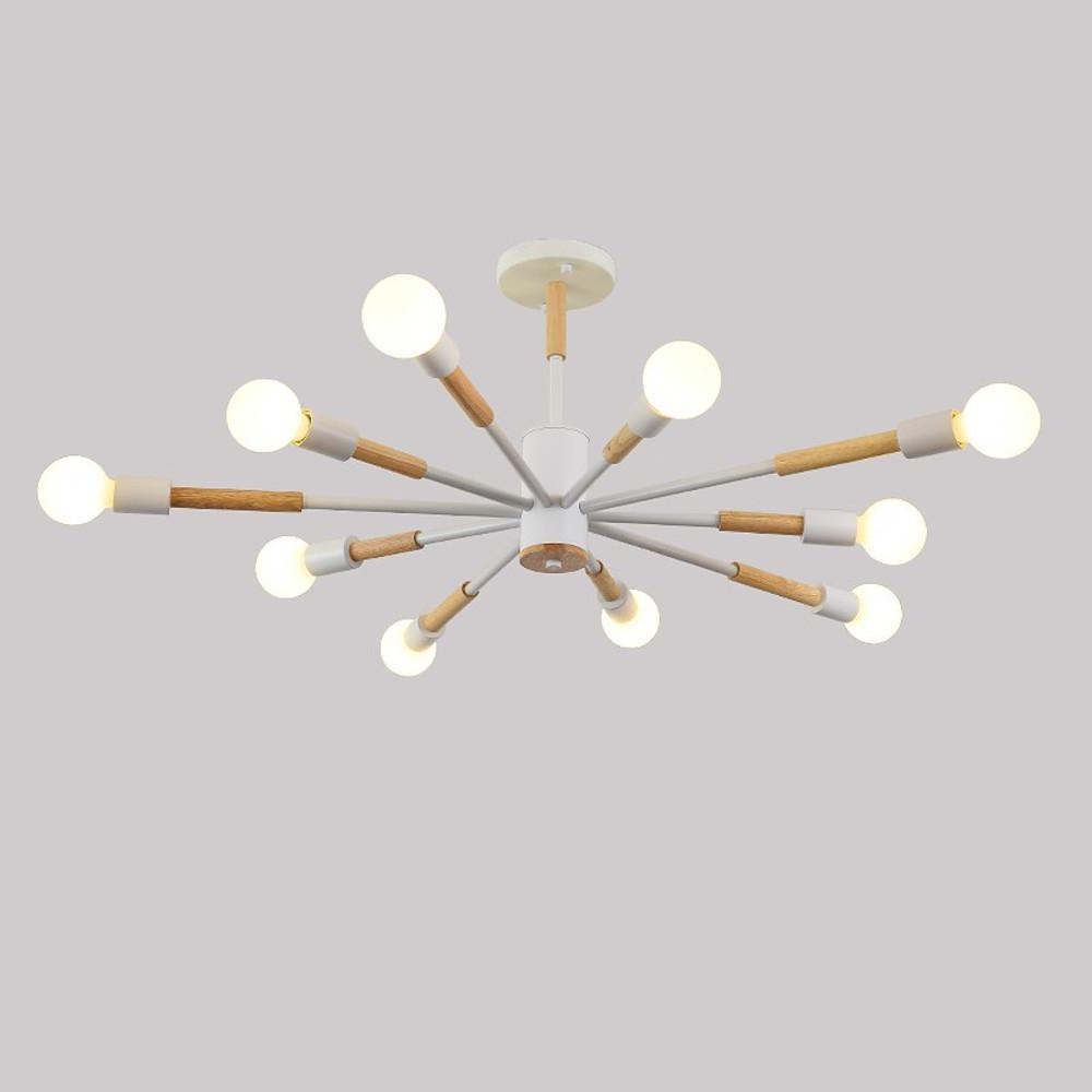 10 Light LED Nordic Style Flush Mount Ceiling Light Chandelier