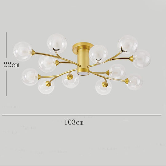 Globe Metal Glass Industrial LED Flush Mount Ceiling Light – Bedroom