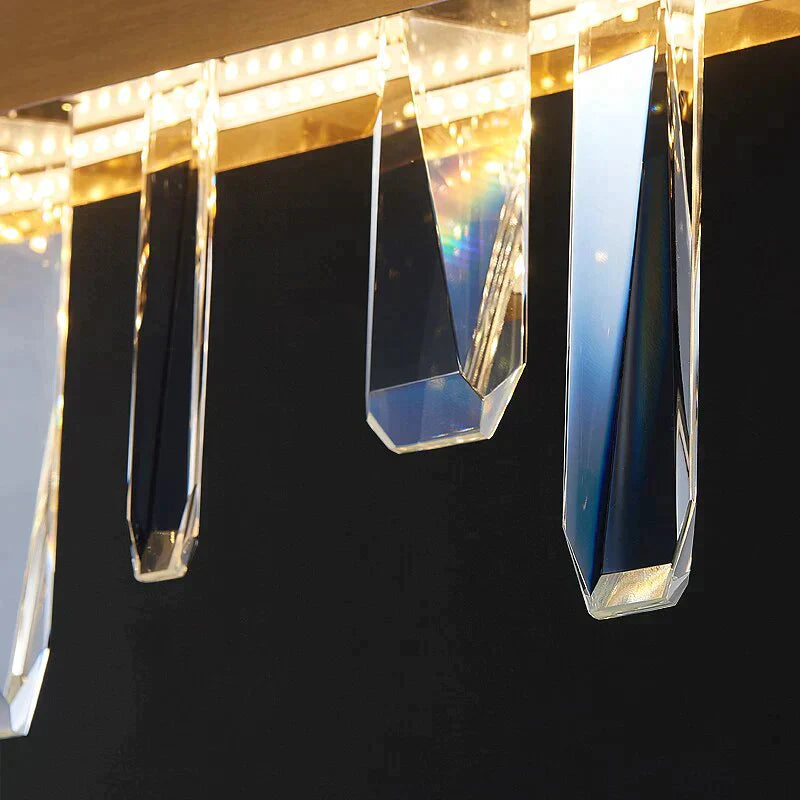 Kyala - Modern Rectangle Gold  Crystal Chandelier