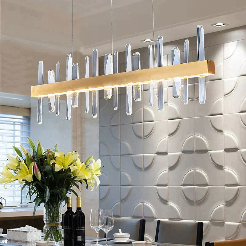Kyala - Modern Rectangle Gold  Crystal Chandelier