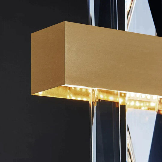 Kyala - Modern Rectangle Gold  Crystal Chandelier