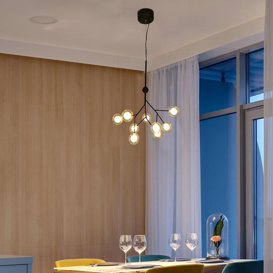 Nordic Style Sputnik Cluster Design 9-Bulb LED Chandelier