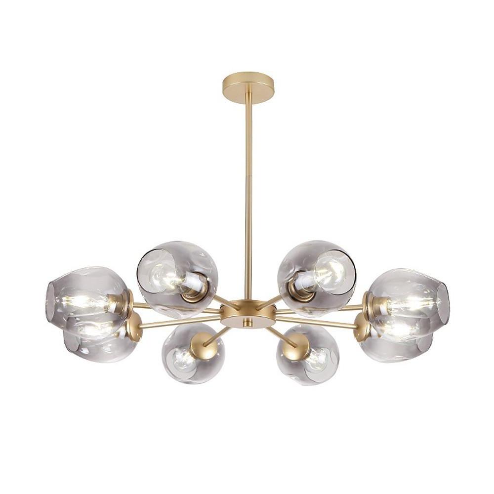 Glass Globe LED Electroplated Nordic Sputnik Chandelier Hanging Ceiling Light