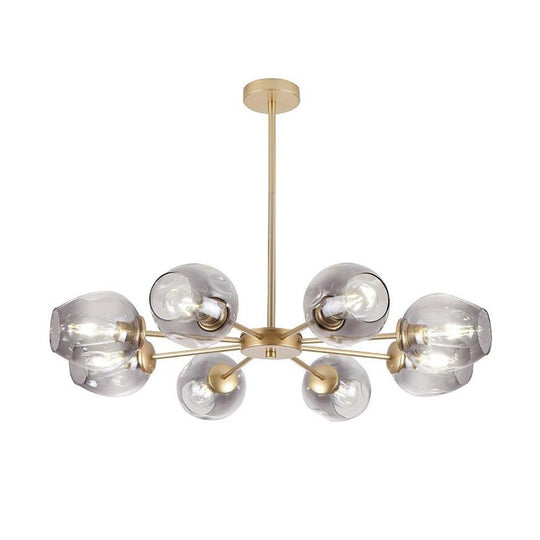 Glass Globe LED Electroplated Nordic Sputnik Chandelier Hanging Ceiling Light