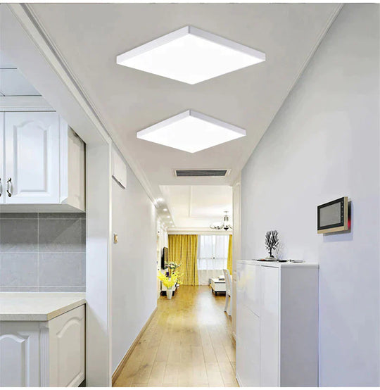 Lauren- LED Ceiling Light Acryl Alloy Modern Lamp Living Room Lighting Round & Square 3CM Super Thin LED Light for Bedroom Kitchen