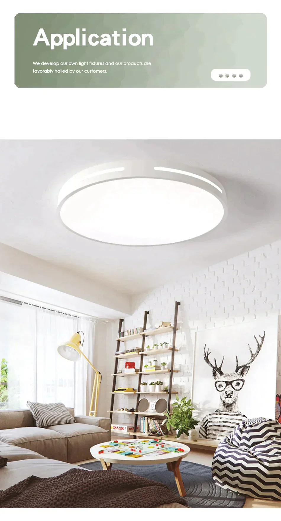 Leah -Modern LED Ceiling Light Lamp Lighting Fixture Surface Mount Flush Remote Control Dimmable 18W 48W Living Room Bedroom Balcony