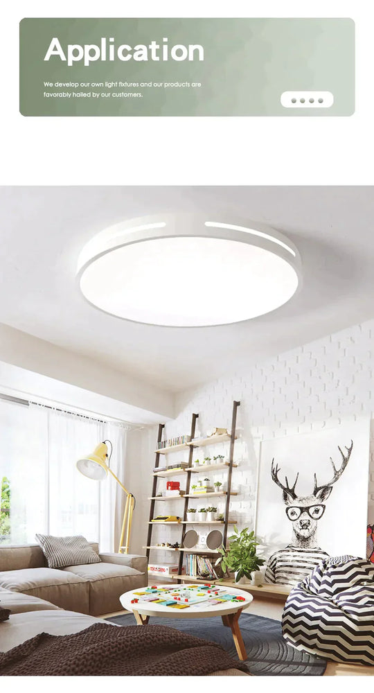 Leah -Modern LED Ceiling Light Lamp Lighting Fixture Surface Mount Flush Remote Control Dimmable 18W 48W Living Room Bedroom Balcony