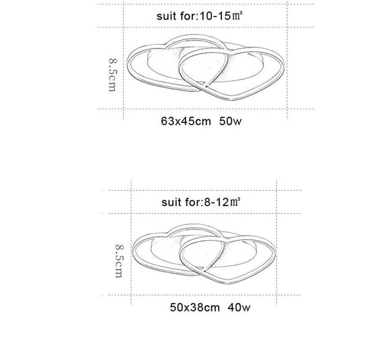 Led Chandelier Ceiling Lamp Modern Lighting Plafondlamp Heart-shaped Light For Living Room Kidsroom Restaurant Bathroom