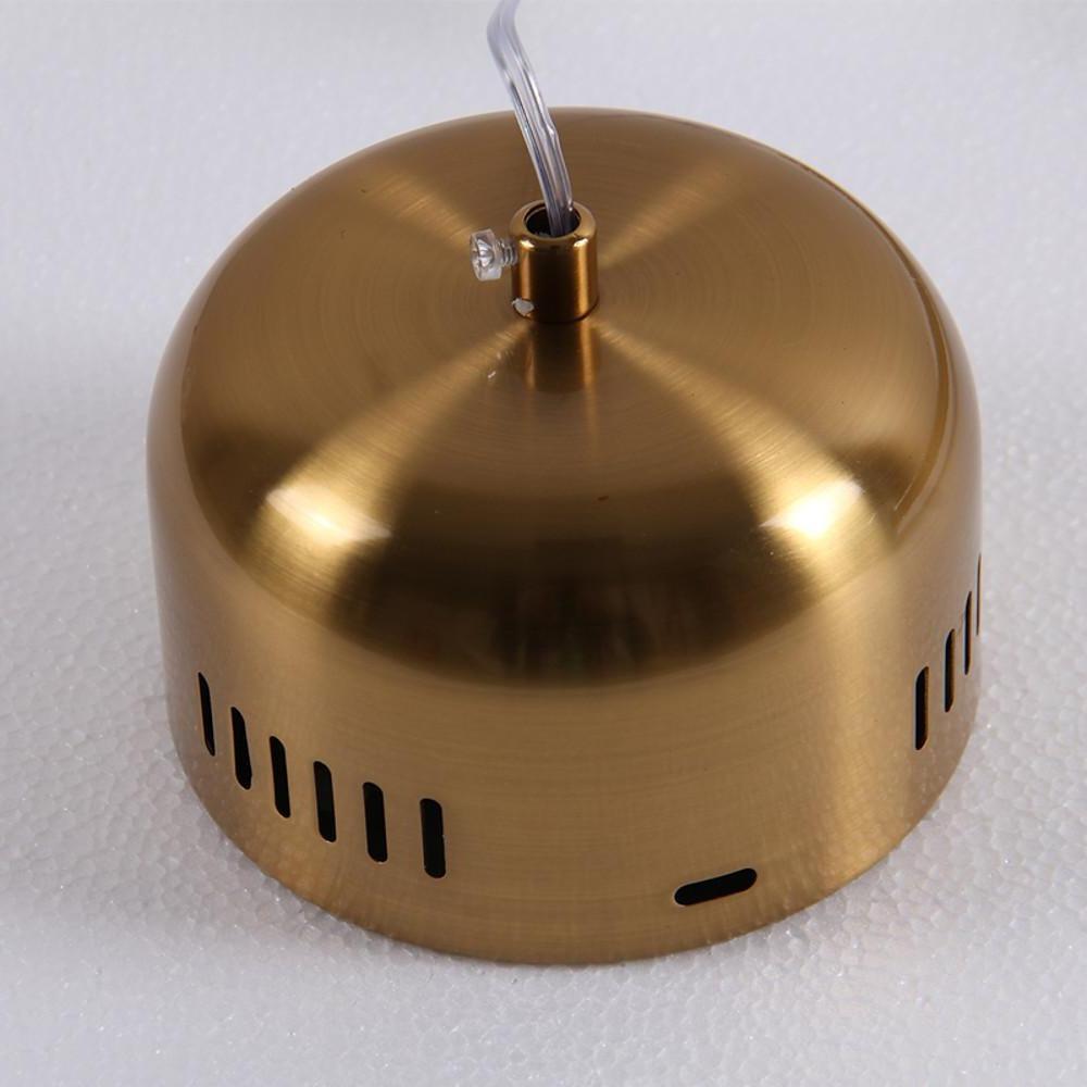 1-Light Metal Glass Minimalist LED Pendant Light