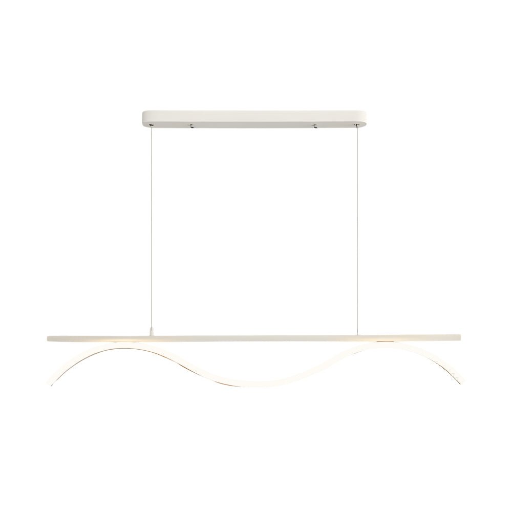 Linear Wave Design LED 1 Light Island Light 47 Inch Length