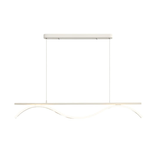 Linear Wave Design LED 1 Light Island Light 47 Inch Length