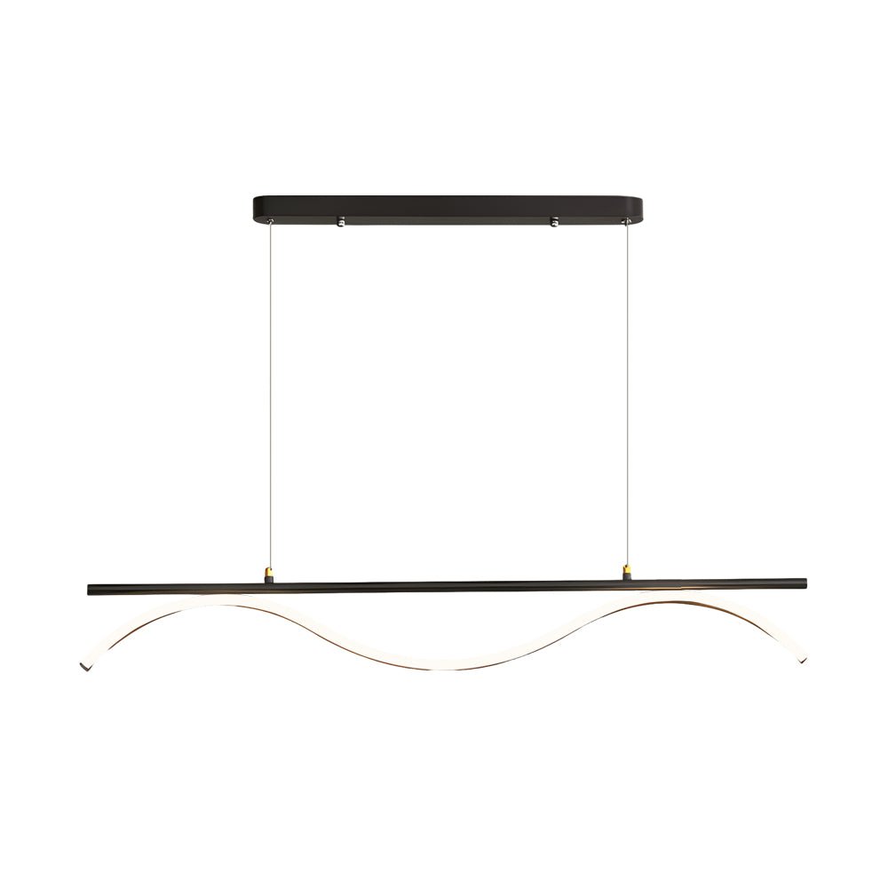 Linear Wave Design LED 1 Light Island Light 47 Inch Length