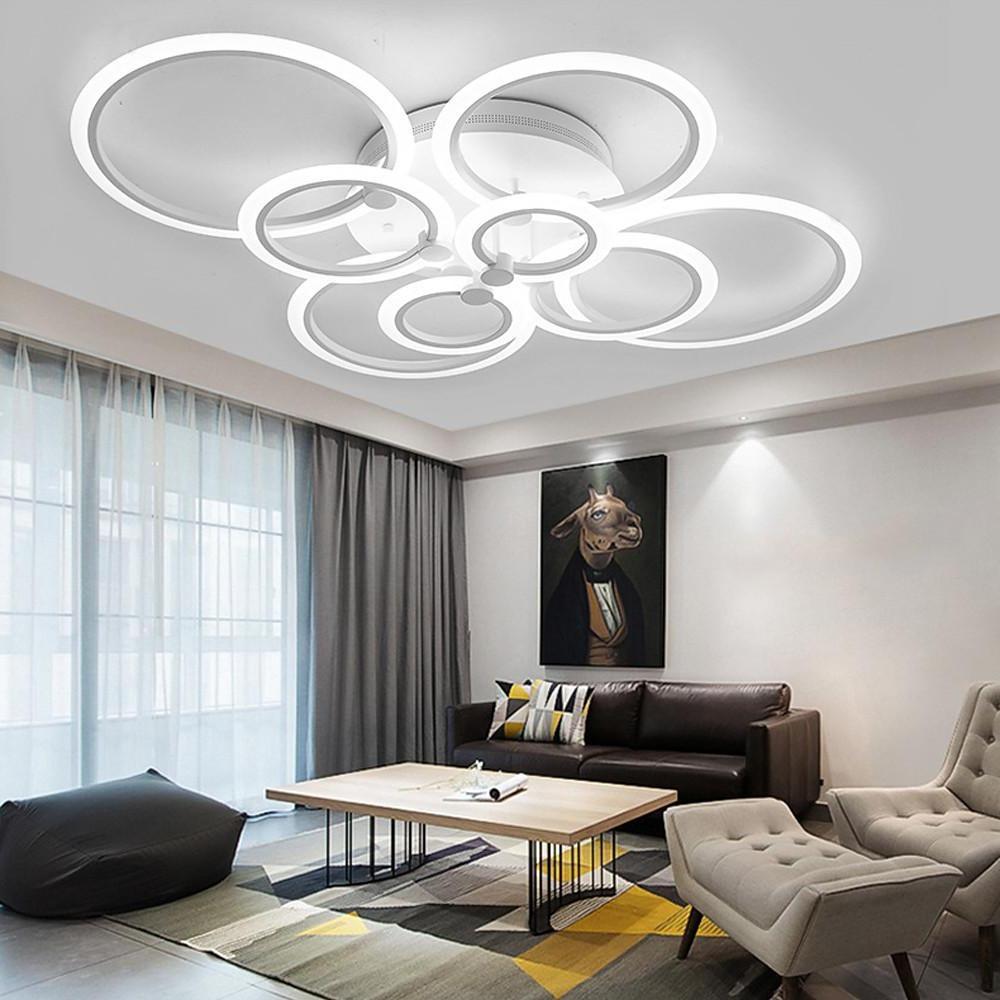 Circles Aluminum Acrylic Flush Mount LED Ceiling Light
