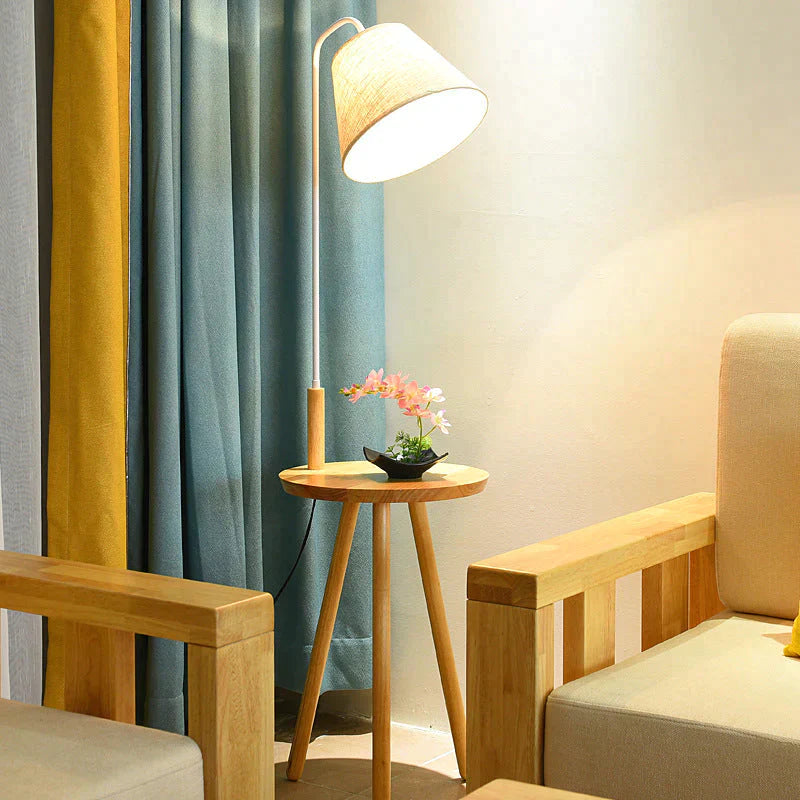 Log Floor Lamp Creative Living Room Sofa Coffee Table Study Balcony Personality Small Table Cloth Cover Vertical Table Lamp