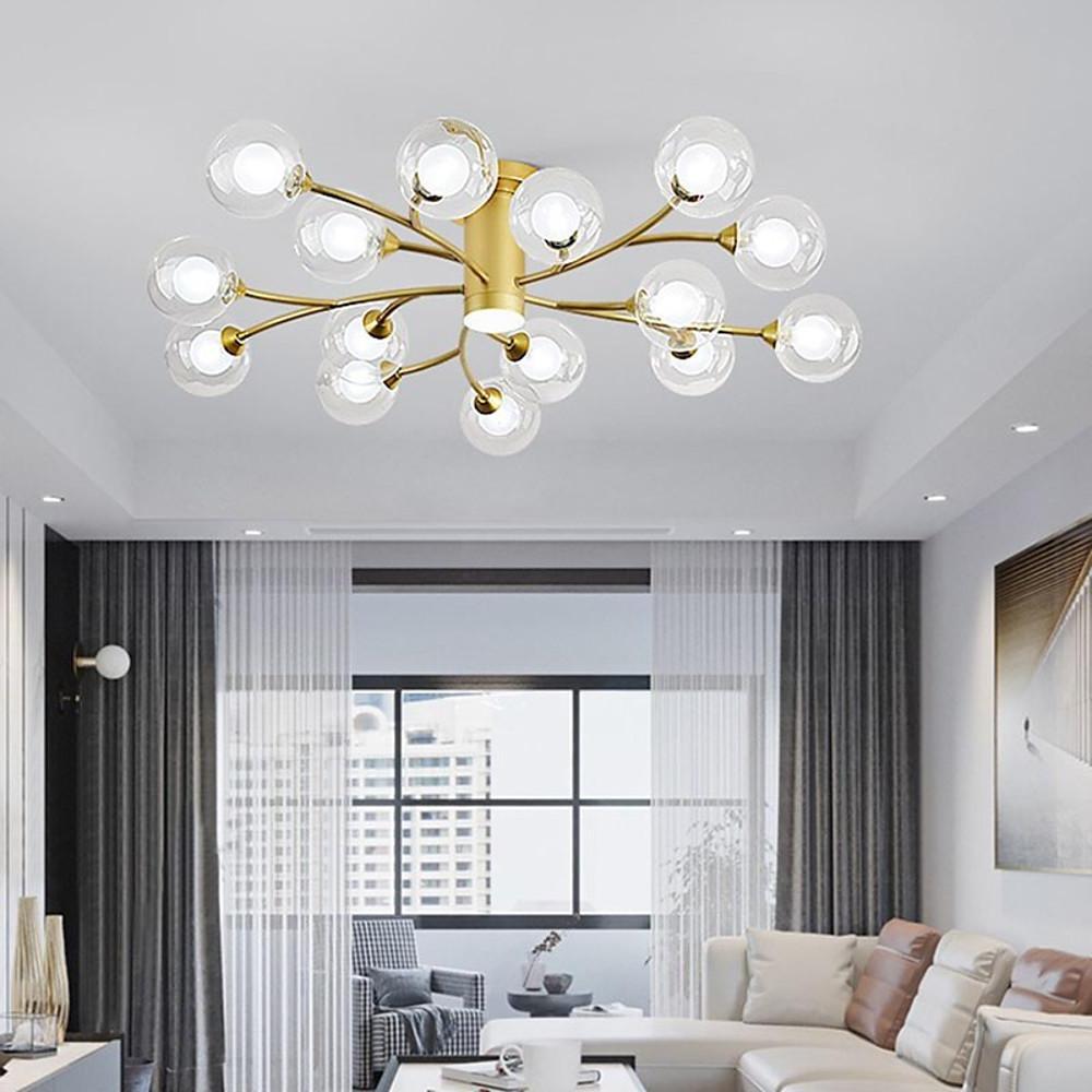 Globe Metal Glass Industrial LED Flush Mount Ceiling Light – Bedroom