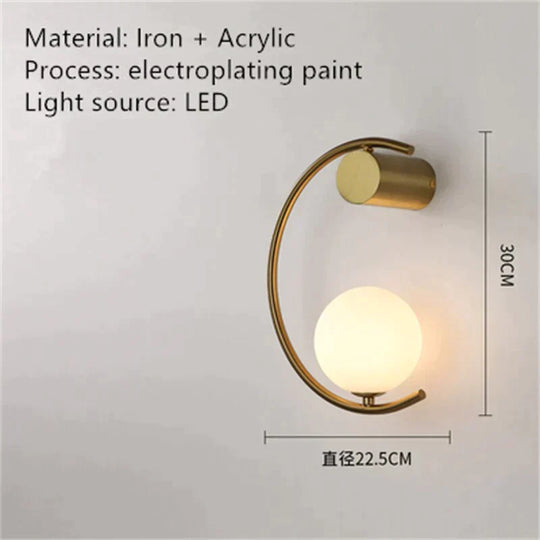 Luxury creative LED Bedside wall lamp