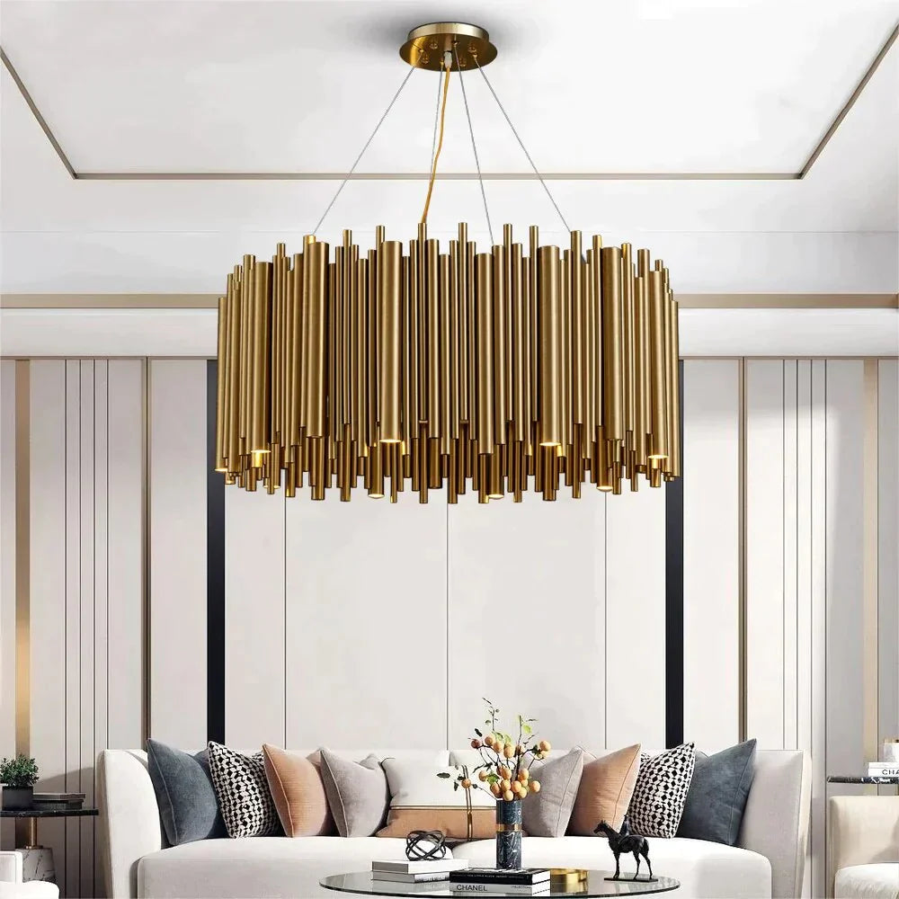 Maddison - Luxury Modern Round Gold Chandelier For Living Room