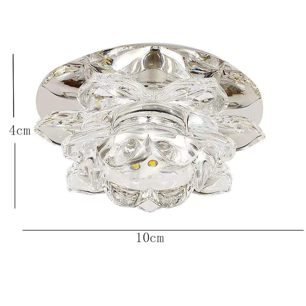 Electroplated Glass Flower Design LED Ceiling Light
