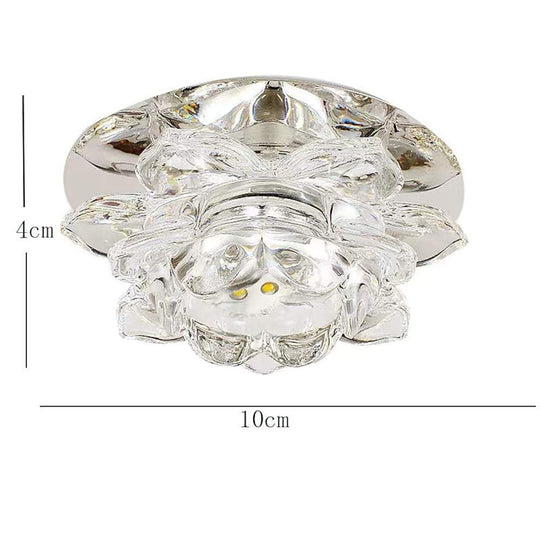 Electroplated Glass Flower Design LED Ceiling Light