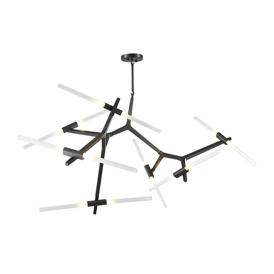 Industrial Drone-Shaped Brass Sputnik Chandelier – 14-Light LED