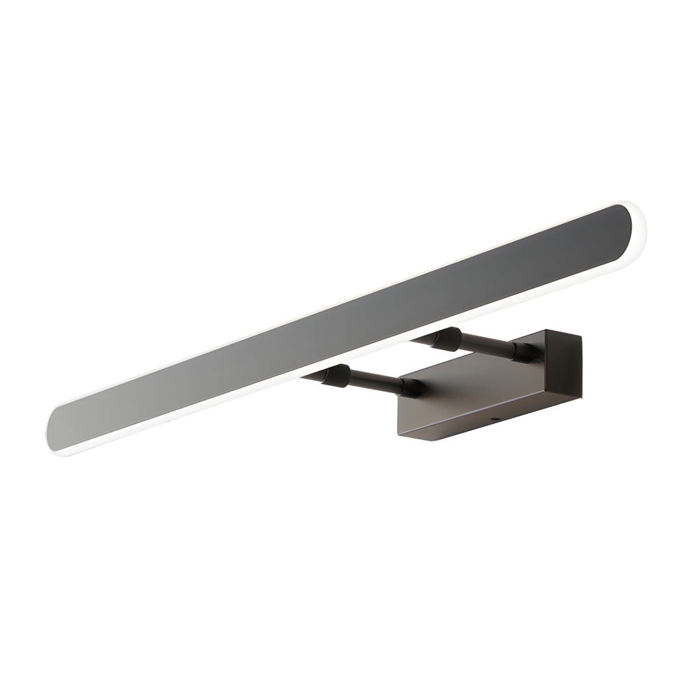 Minimalist Matte Black LED Bathroom Vanity Light Bar – Acrylic Surround