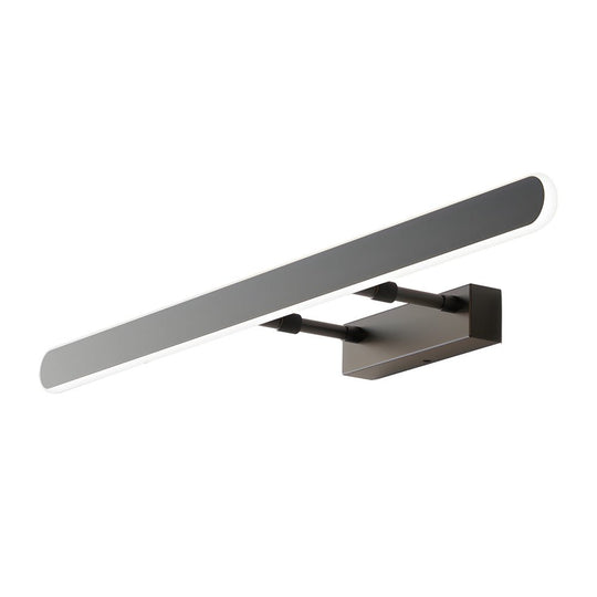 Minimalist Matte Black LED Bathroom Vanity Light Bar – Acrylic Surround