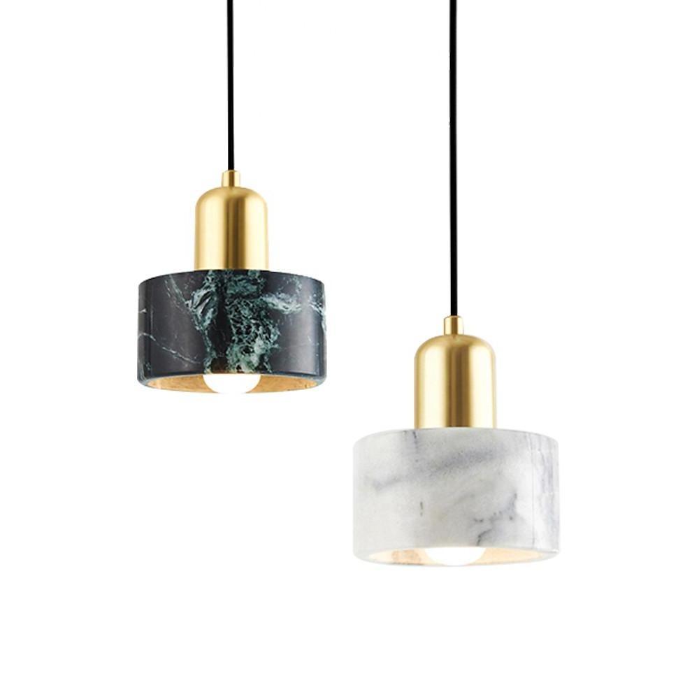 Cylindrical Electroplated Metal Resin LED Pendant Light