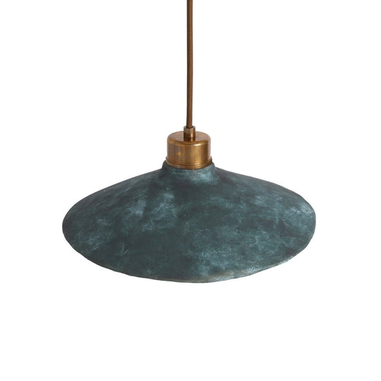 Alexa Ceramic Pendant Light 28cm, Blue Earth